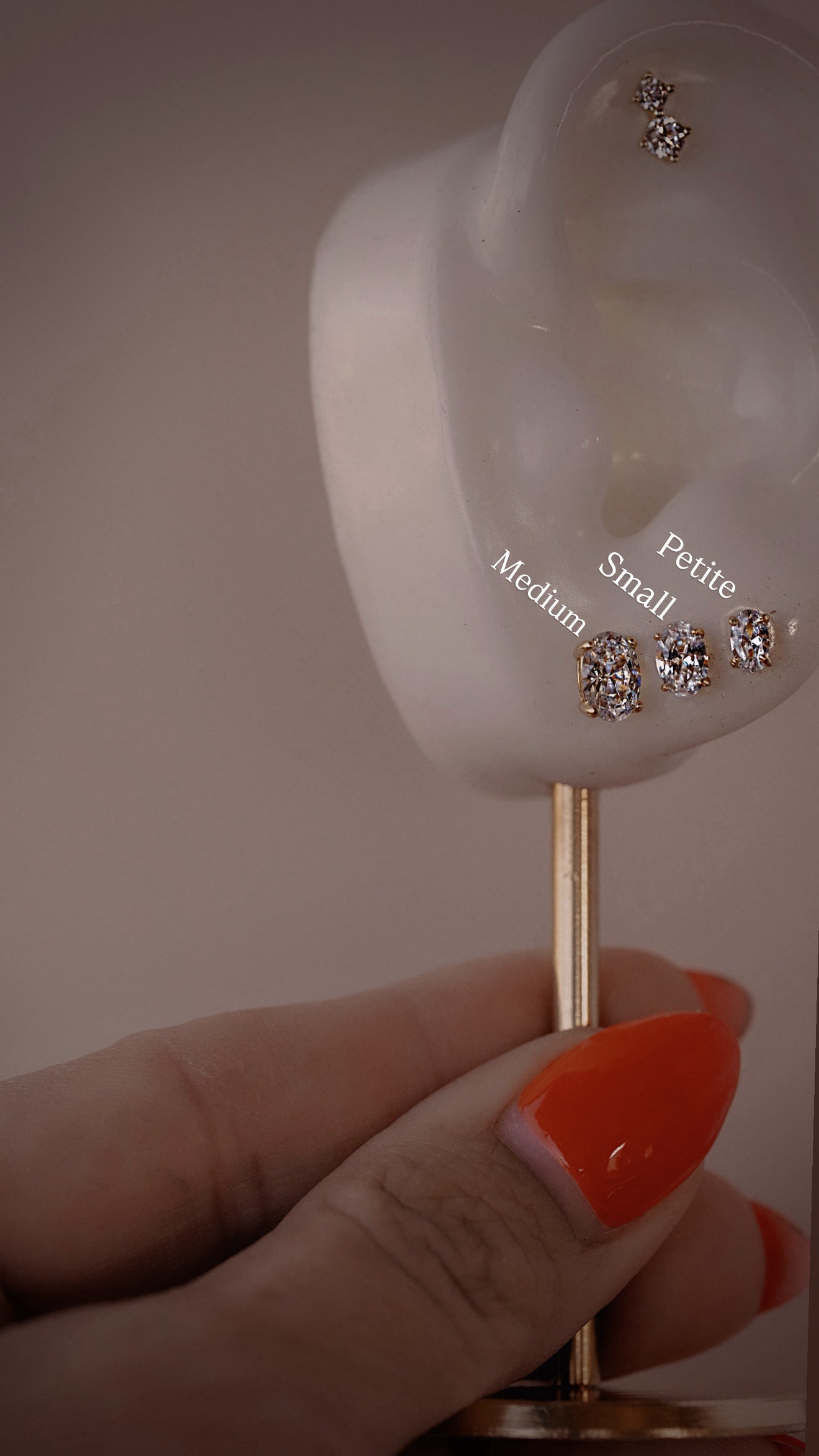 Oval CZ Studs