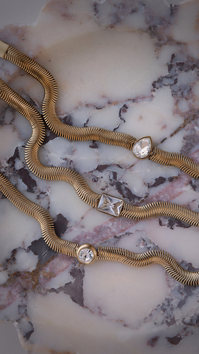Sculpted Snake Chain Bracelet