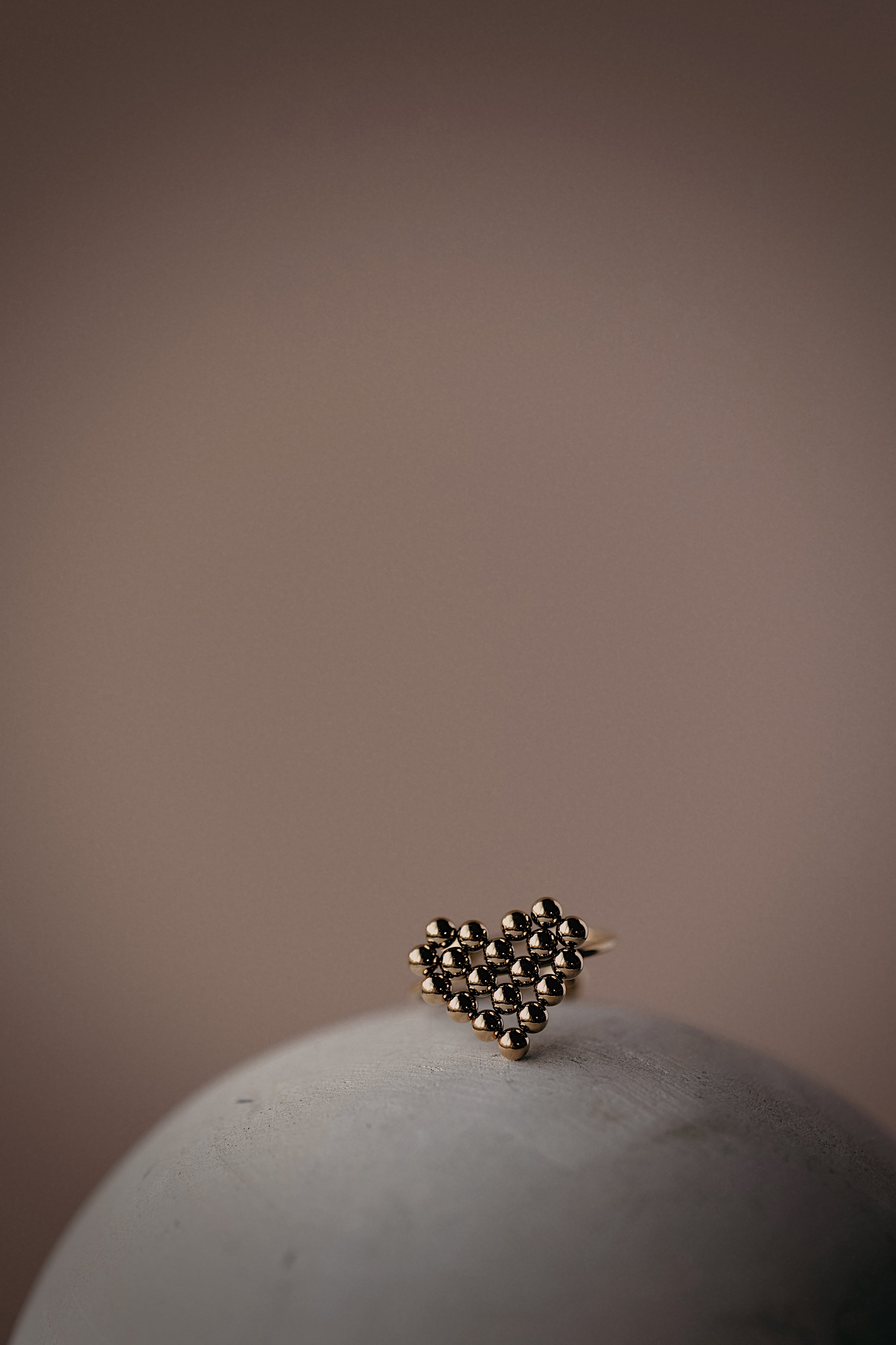 Beaded Heart Ring