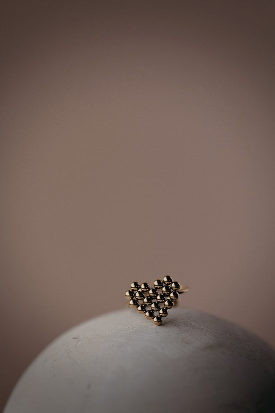 Beaded Heart Ring