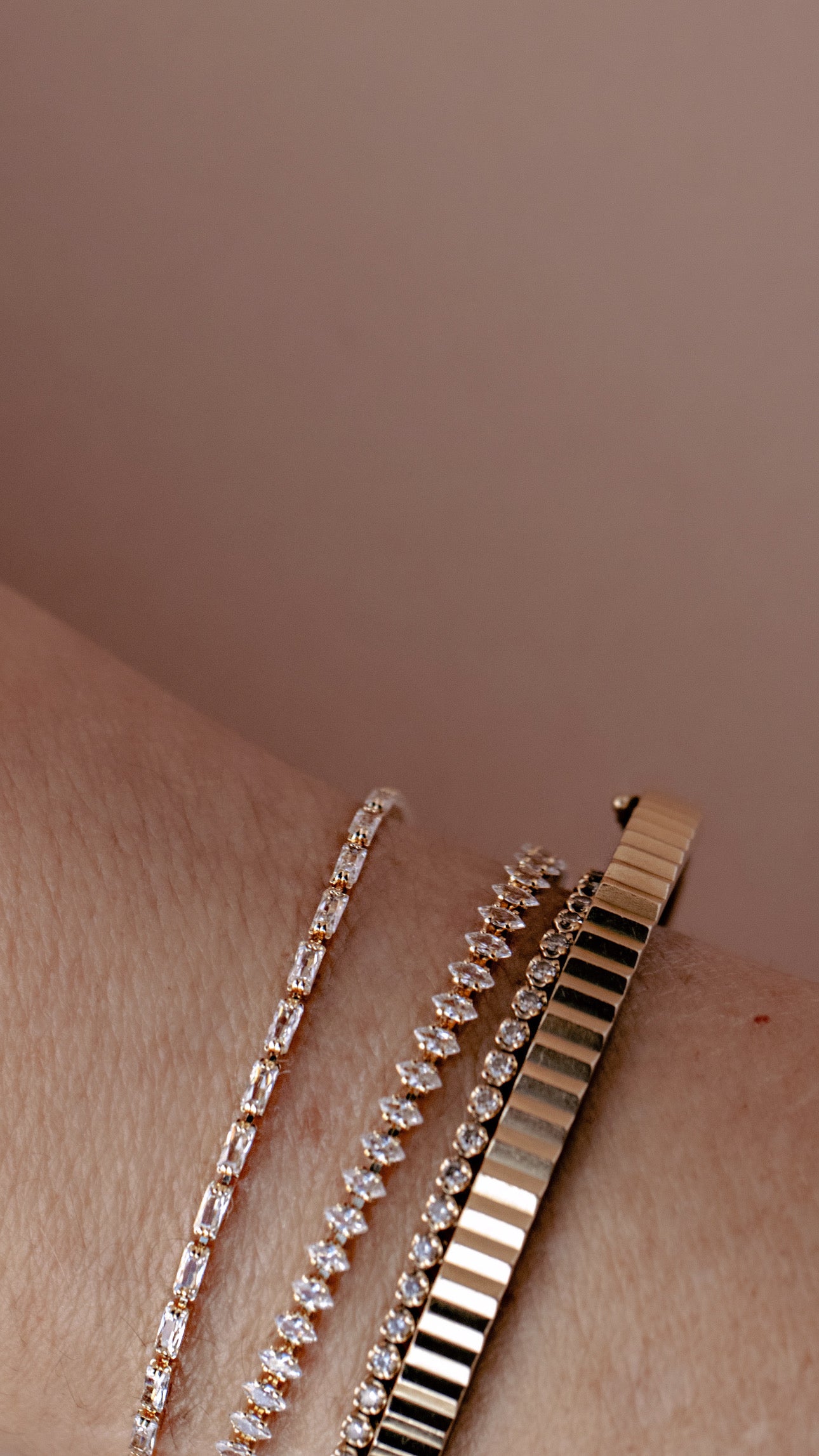 Dainty Baguette Tennis Bracelet - The Neon Cactus Studio