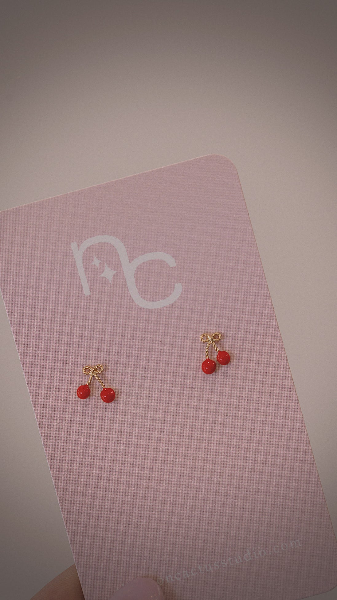 Tiny Cherry Studs