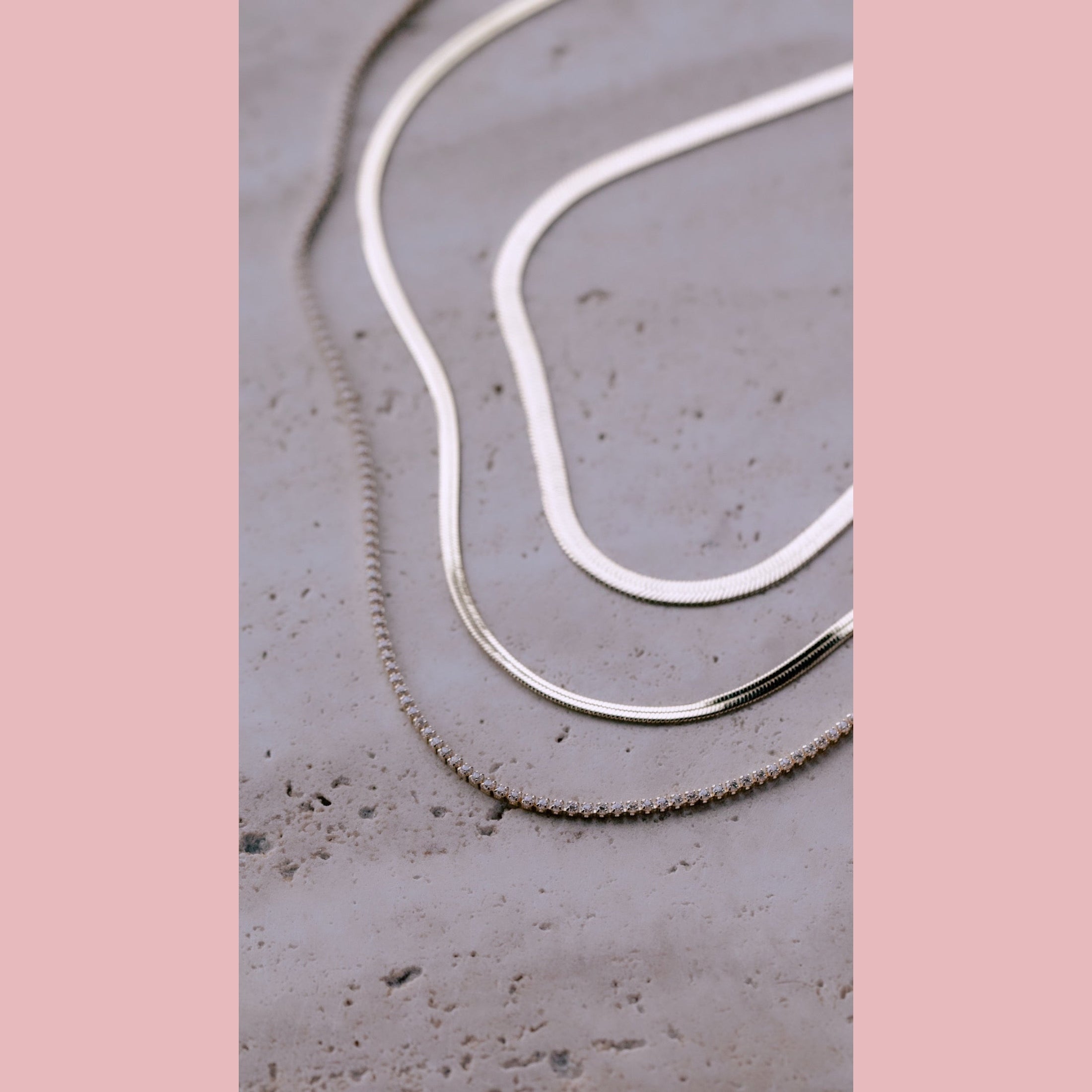 Herringbone Snake Chain Necklace