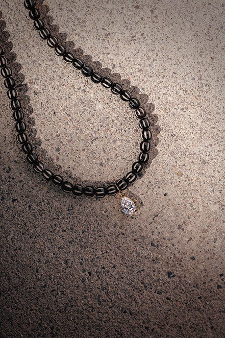 Mojave Night Pear Drop Necklace