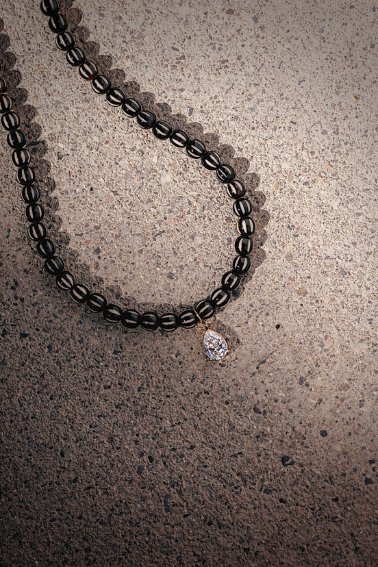 Mojave Night Pear Drop Necklace
