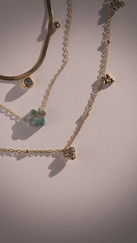 Turquoise Clover Necklace