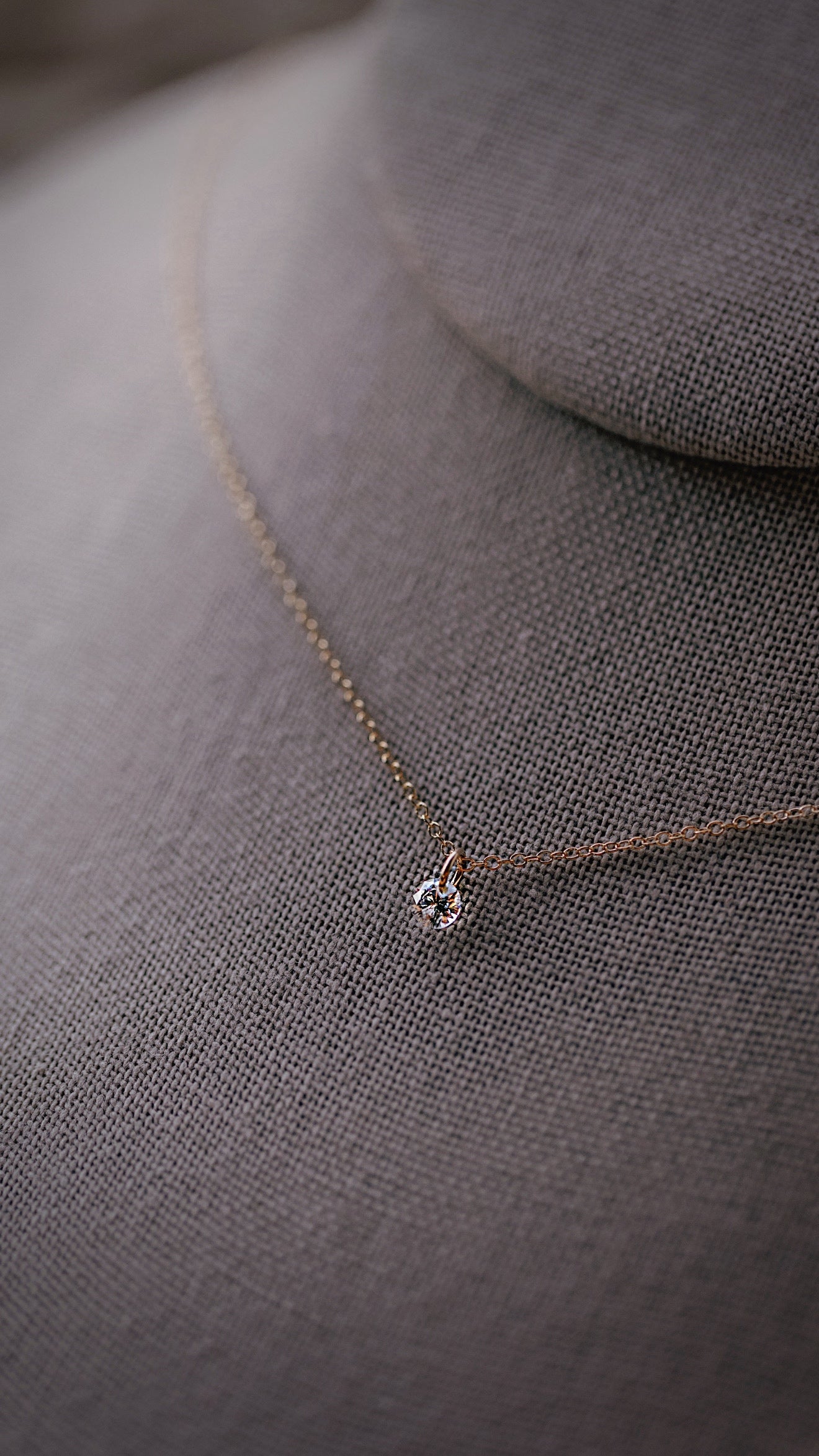 Floating Round CZ Necklace