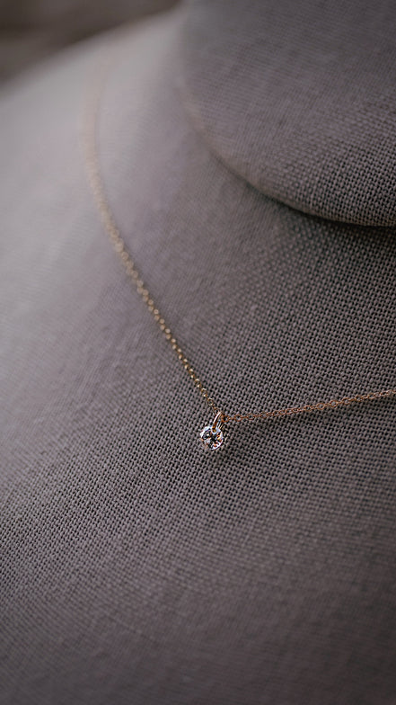 Floating Round CZ Necklace