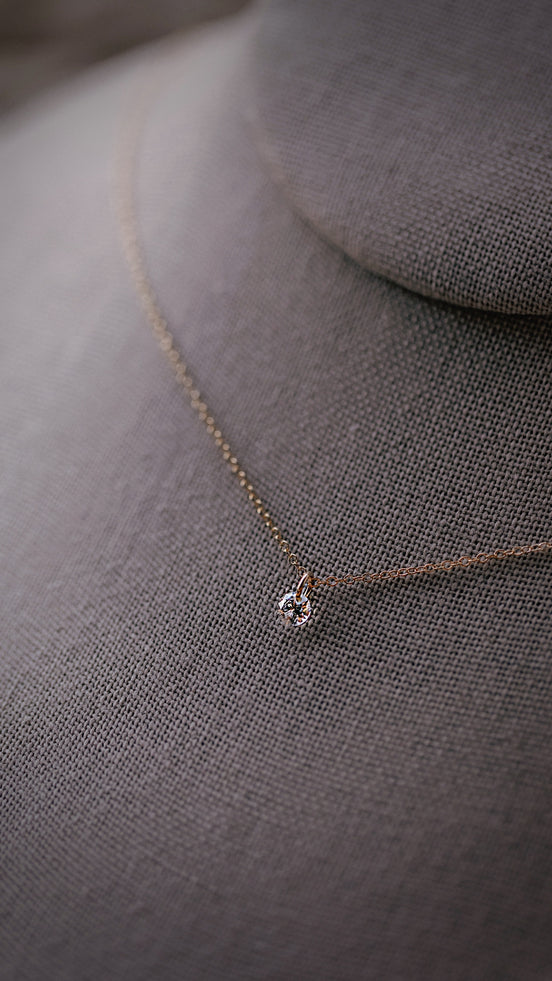 Floating Round CZ Necklace