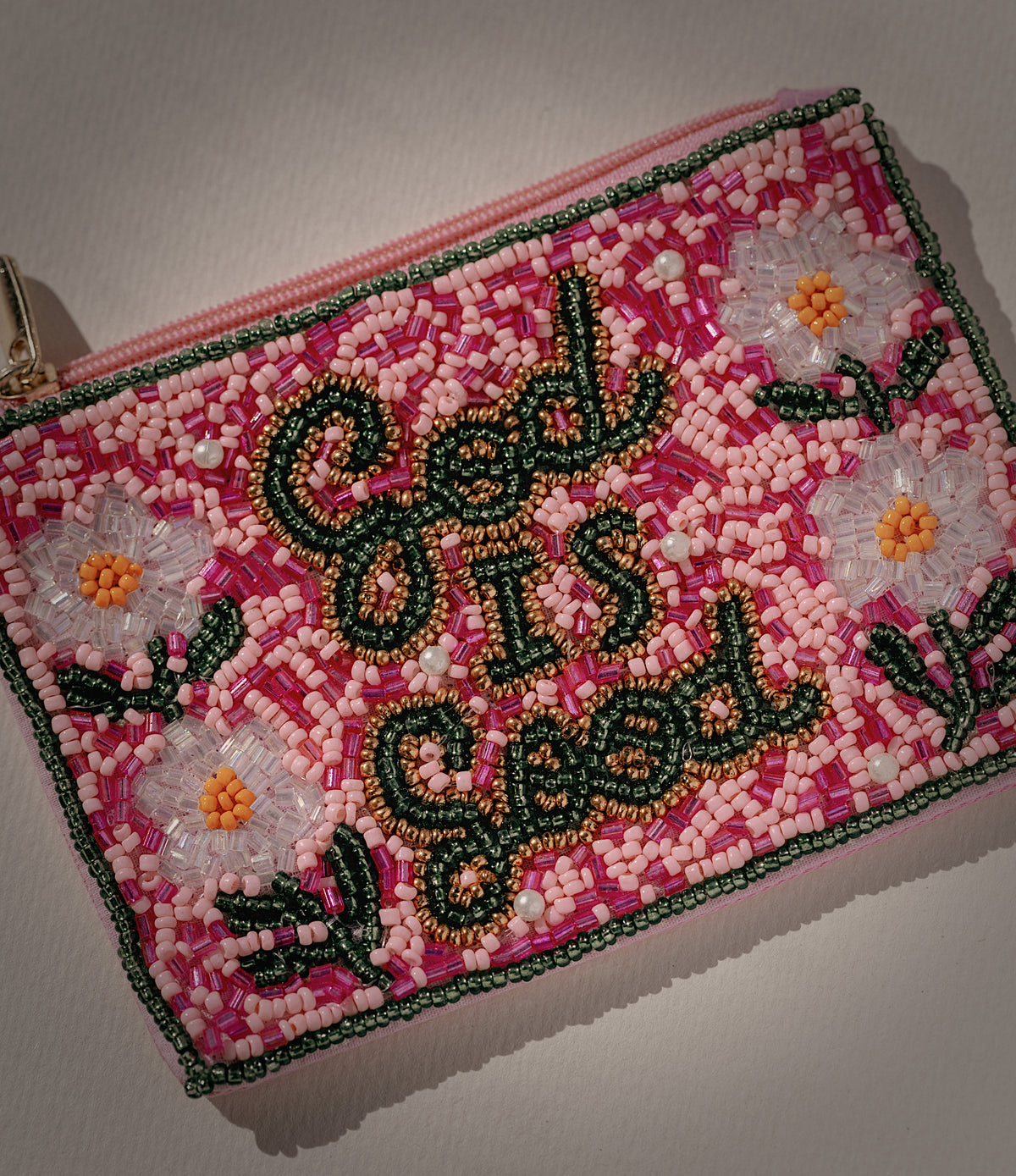 God is Good Beaded Pouch
