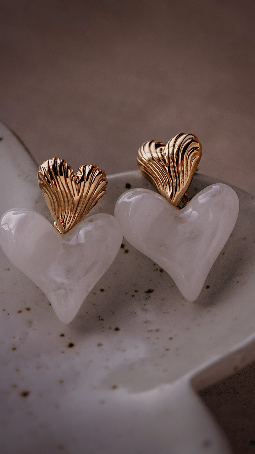 Shell Heart Earrings