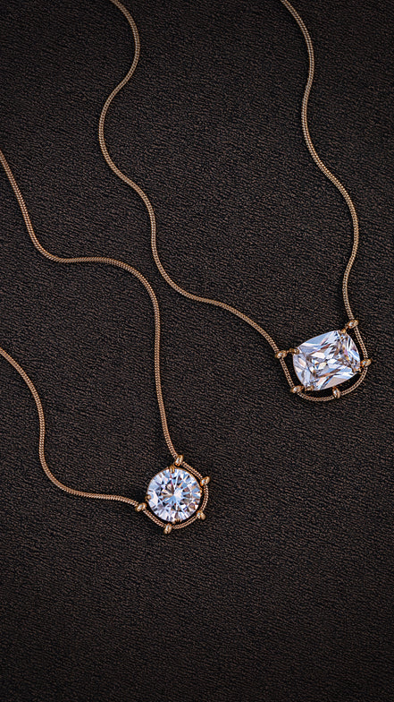 Ember Floating Solitaire Necklace