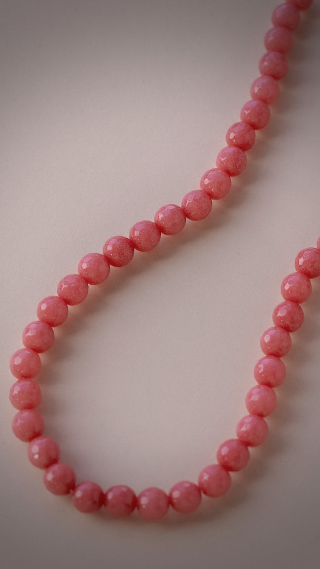 Rose Pink Jade Necklace