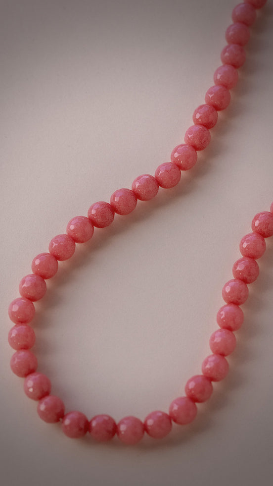 Rose Pink Jade Necklace