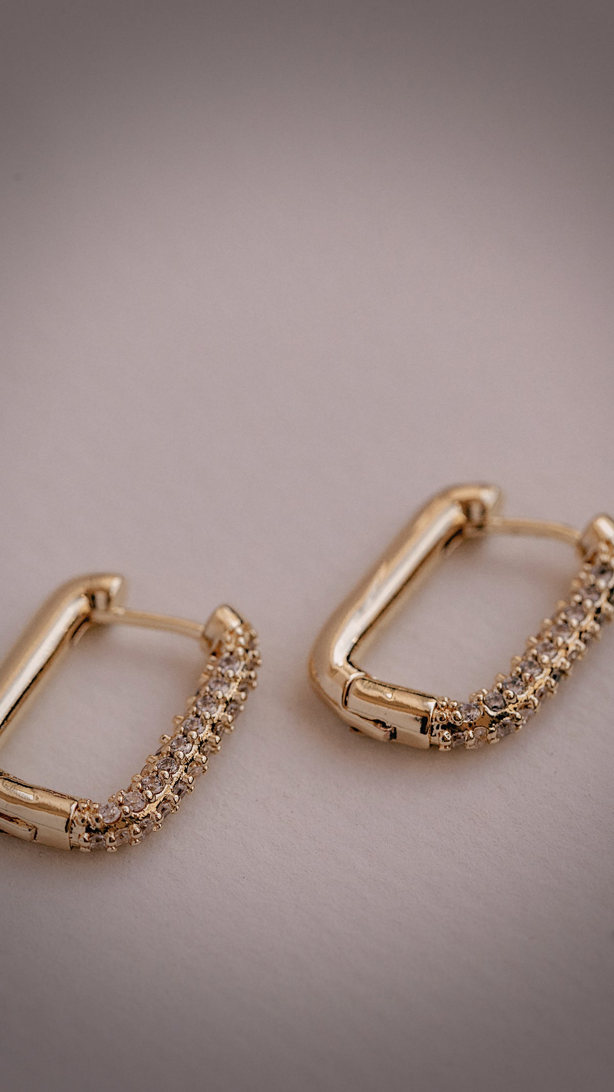 Oblong CZ Hoops