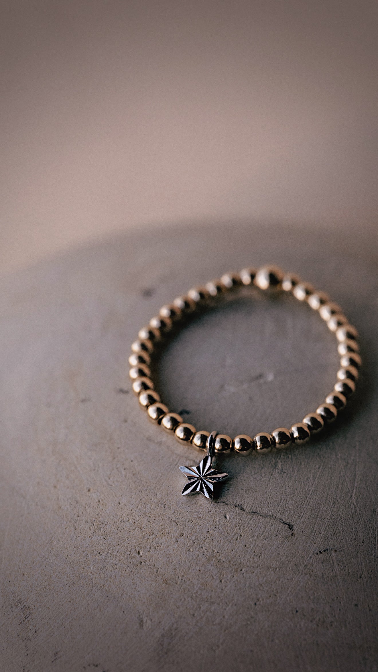 Beaded Mixed Metal Star Ring