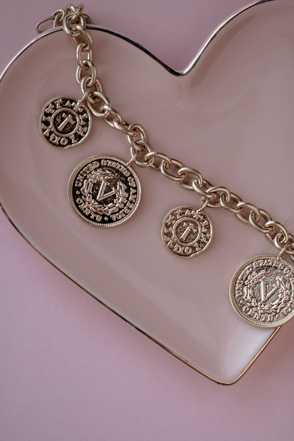 Fancy Coin Charm Bracelet