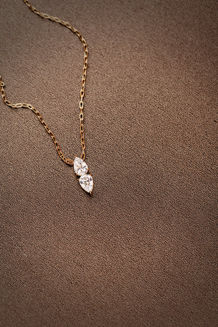 Twin Pear Necklace