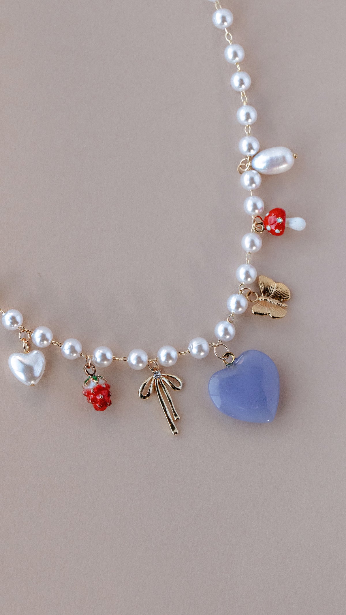 Limited Edition Charm Necklace - Periwinkle Heart