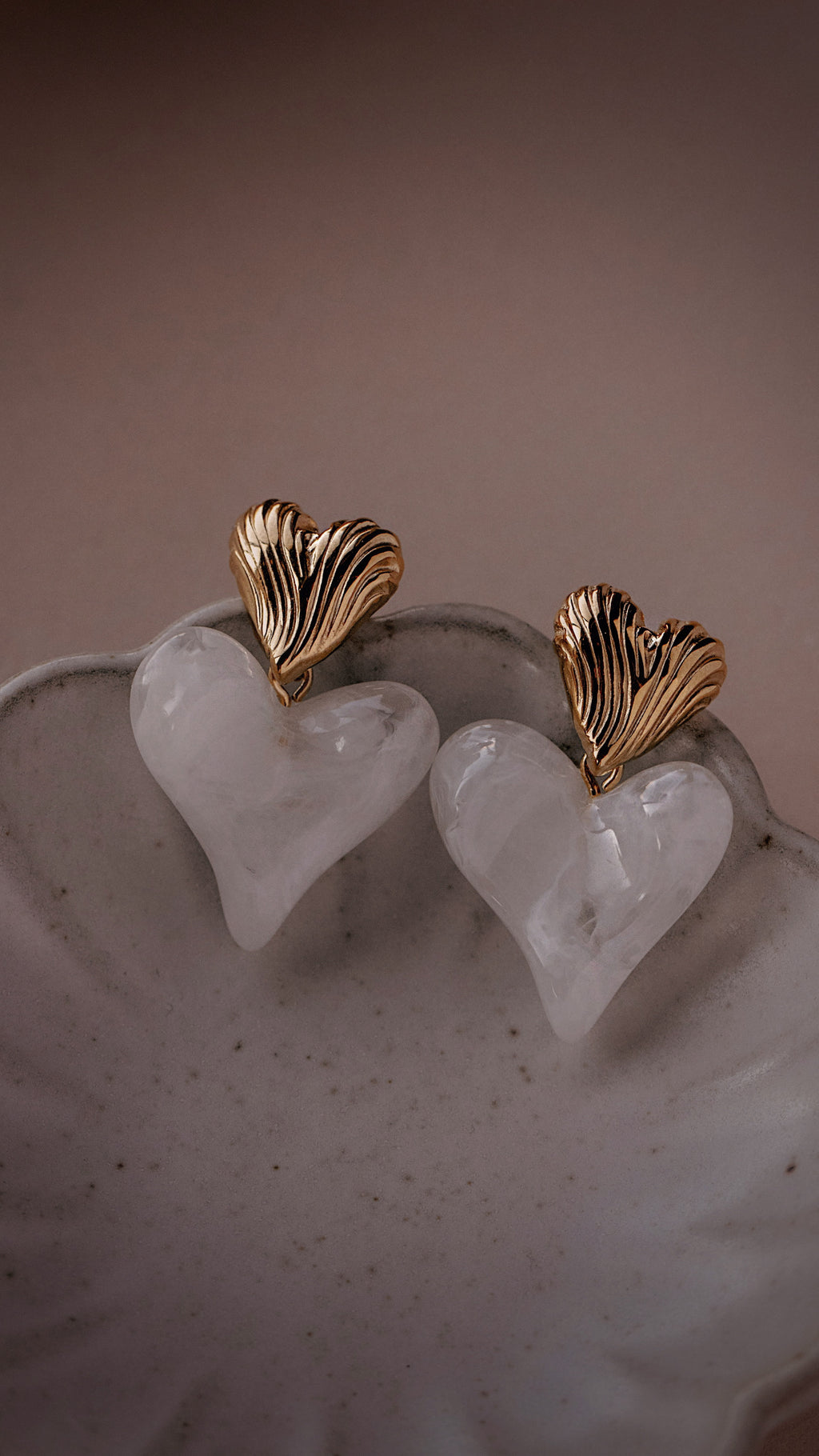 Shell Heart Earrings