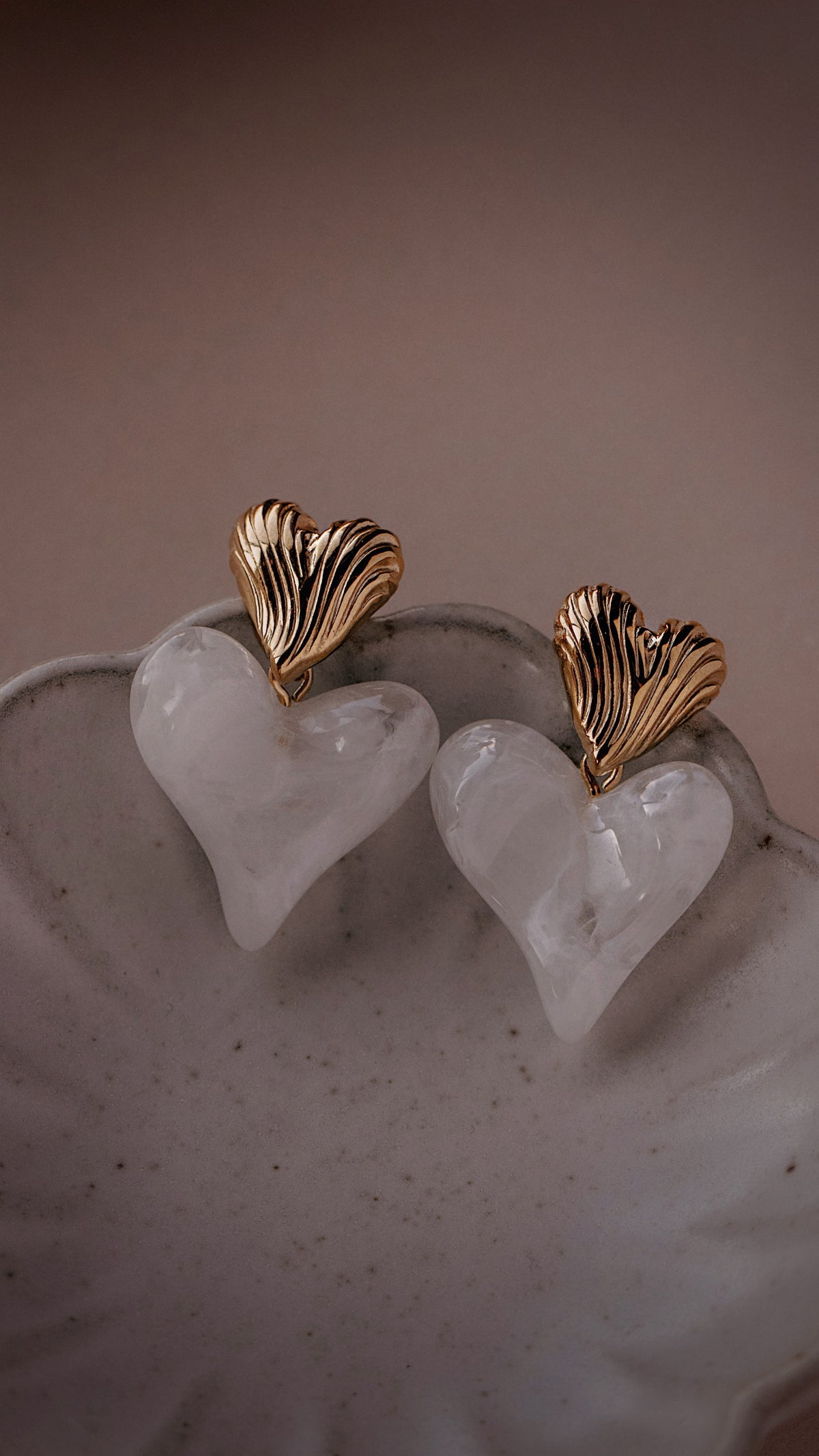 Shell Heart Earrings