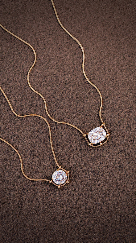 Ember Floating Solitaire Necklace