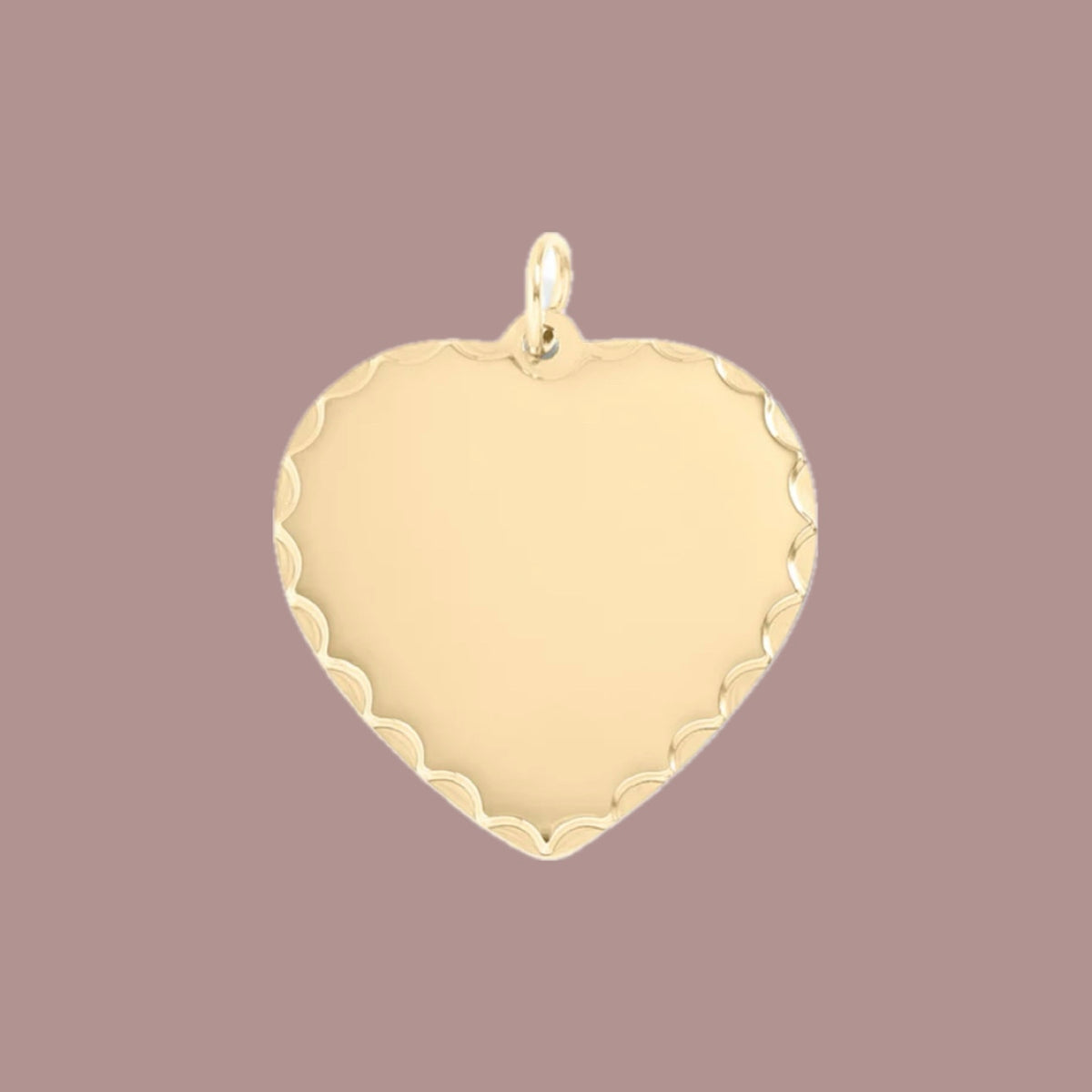 Scallop Heart Dog Tag