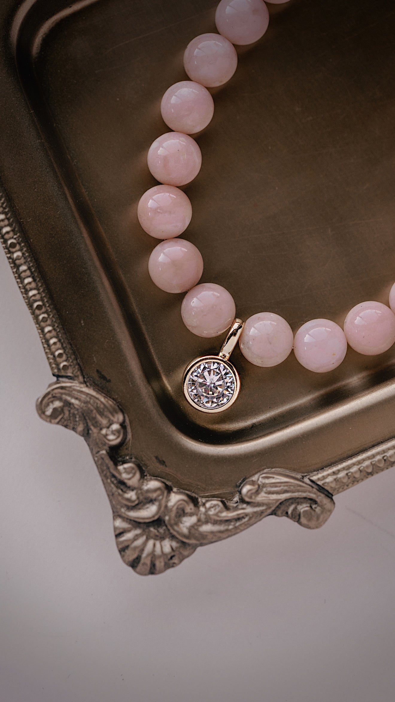 Blush Opal Beaded Necklace