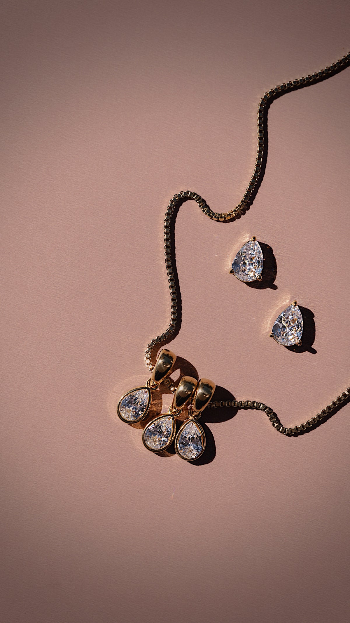 Triple Pear Drop Necklace