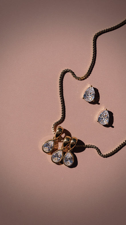 Triple Pear Drop Necklace