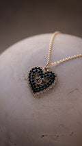 Black Crystal Coco Necklace