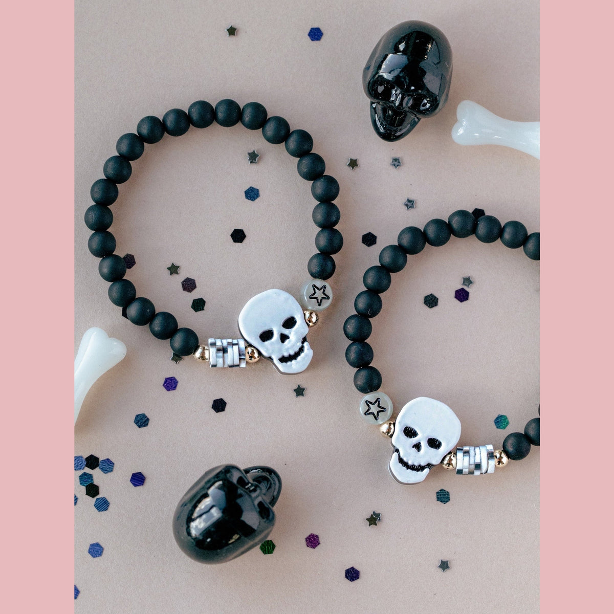 Checkerboard Skull Bracelet