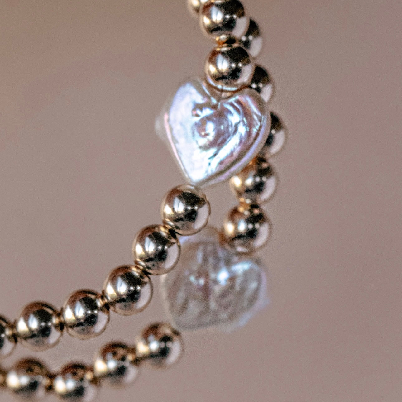 Freshwater Pearl Heart Bracelet