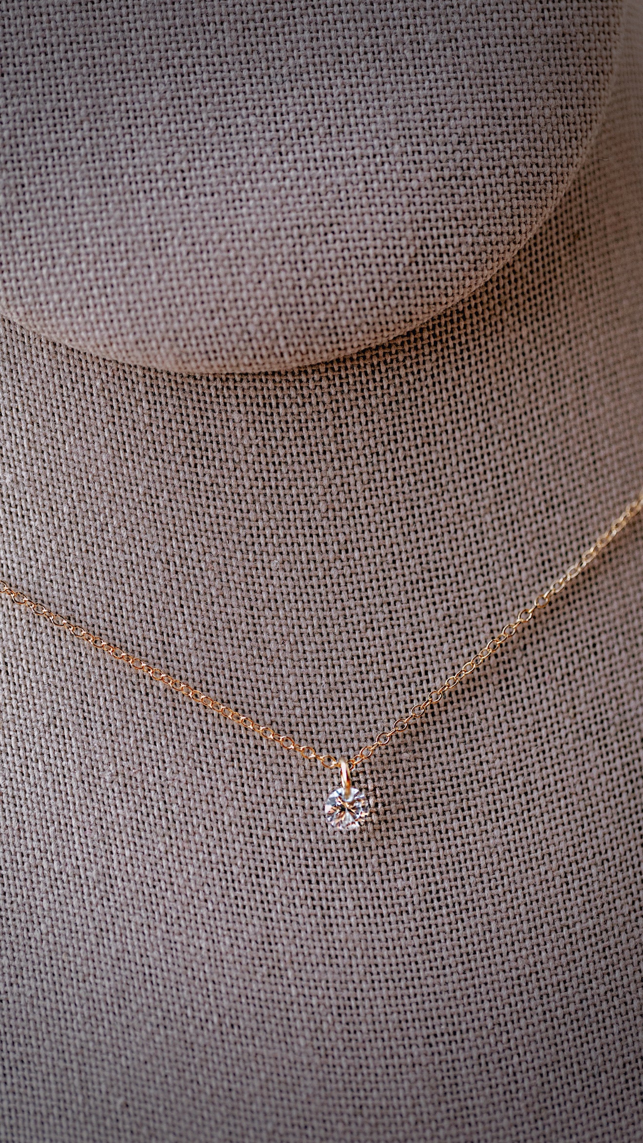 Floating Round CZ Necklace