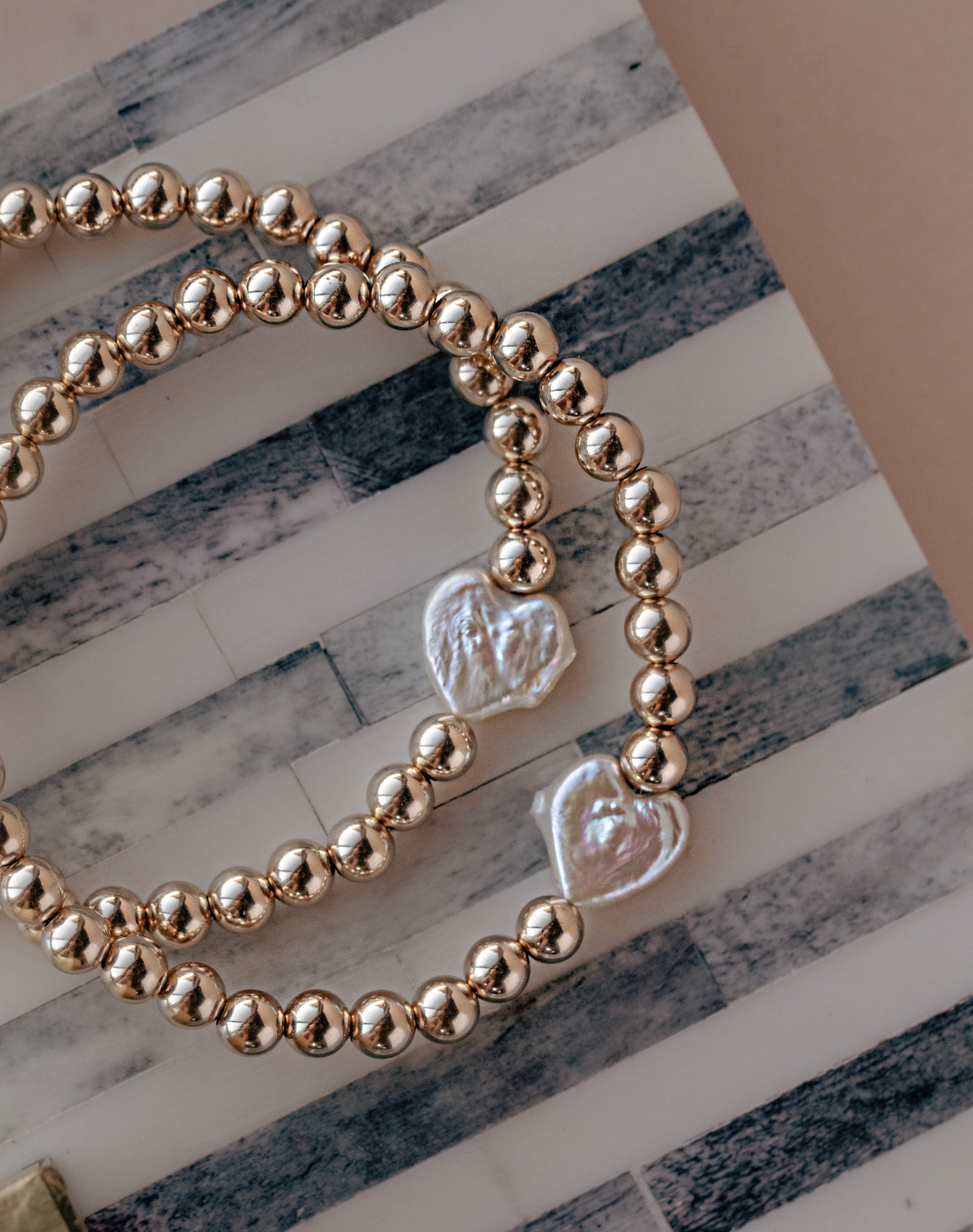 Freshwater Pearl Heart Bracelet