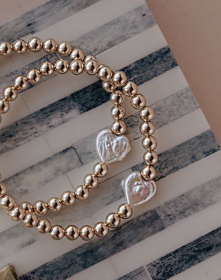 Freshwater Pearl Heart Bracelet
