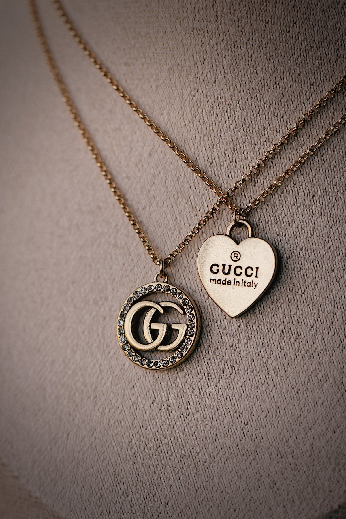 Small Upcycled Gucci Heart Necklace