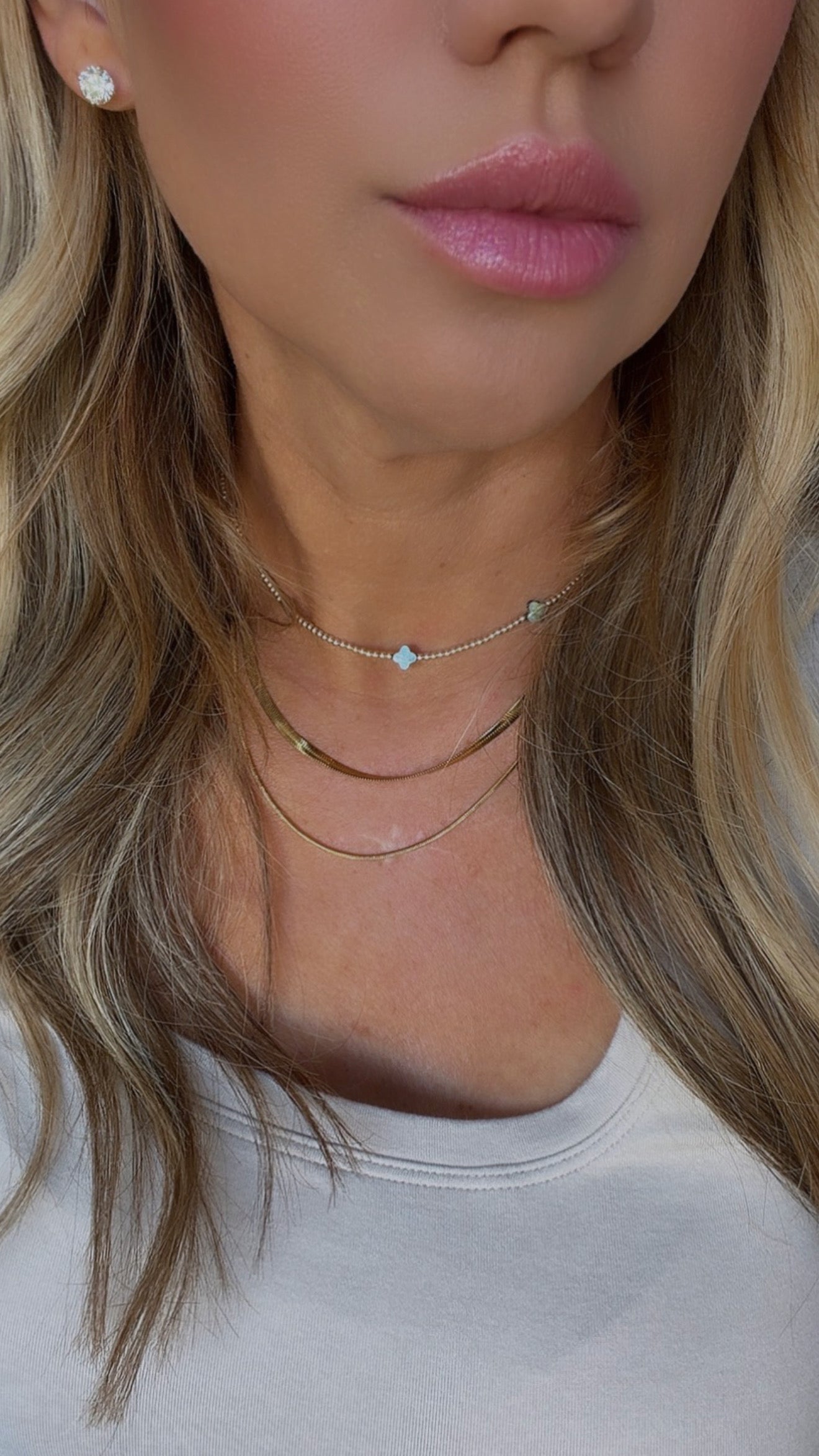 Monroe Clover Beaded Necklace