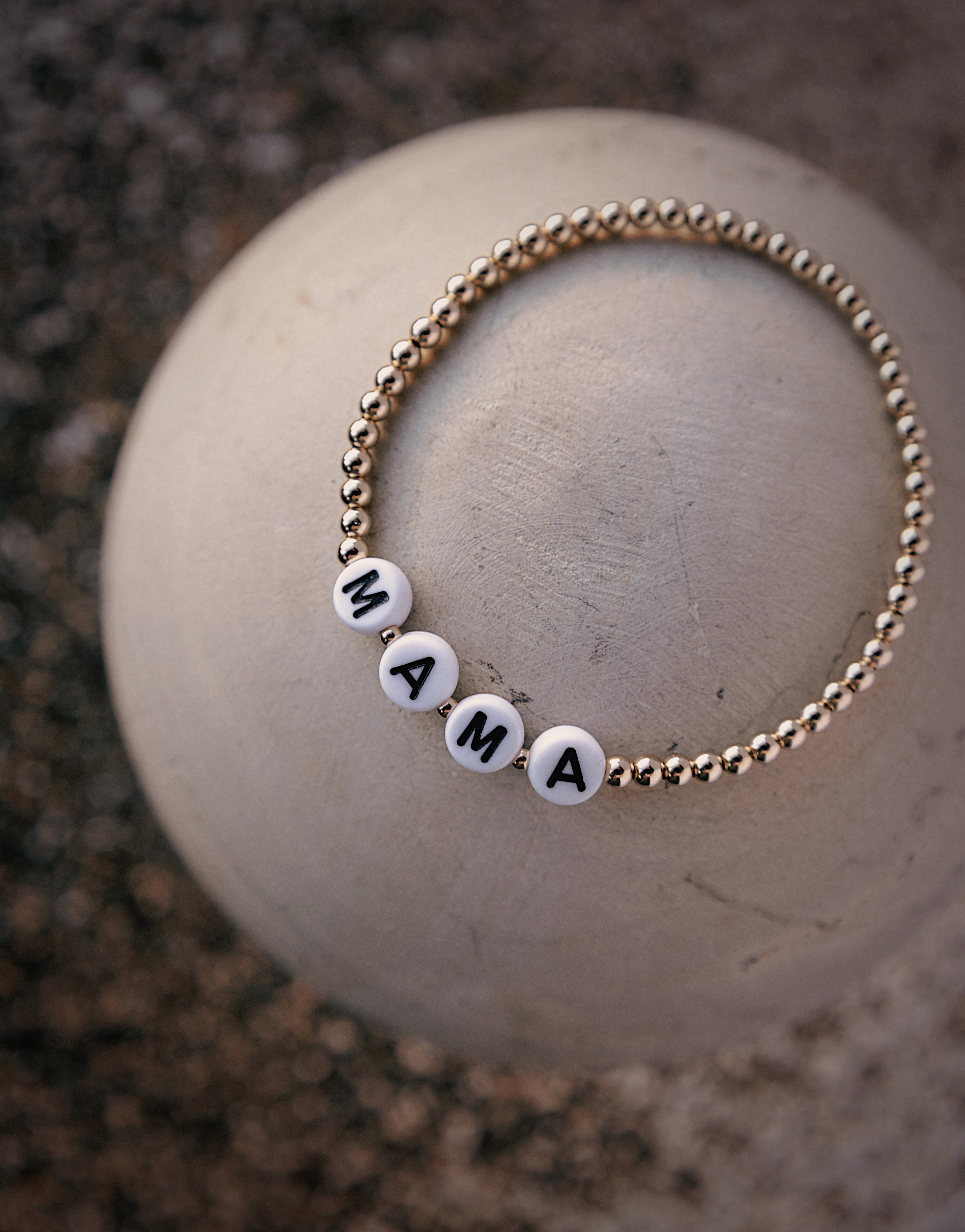 Custom Word Bracelet-Black Font