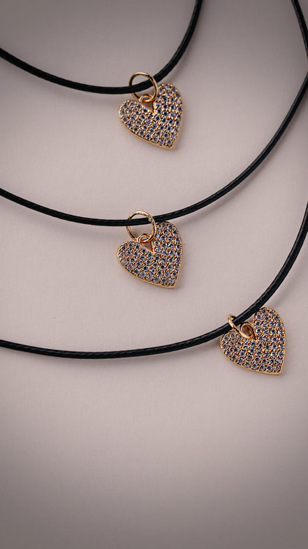 Midnight Heart Necklace - The Neon Cactus Studio