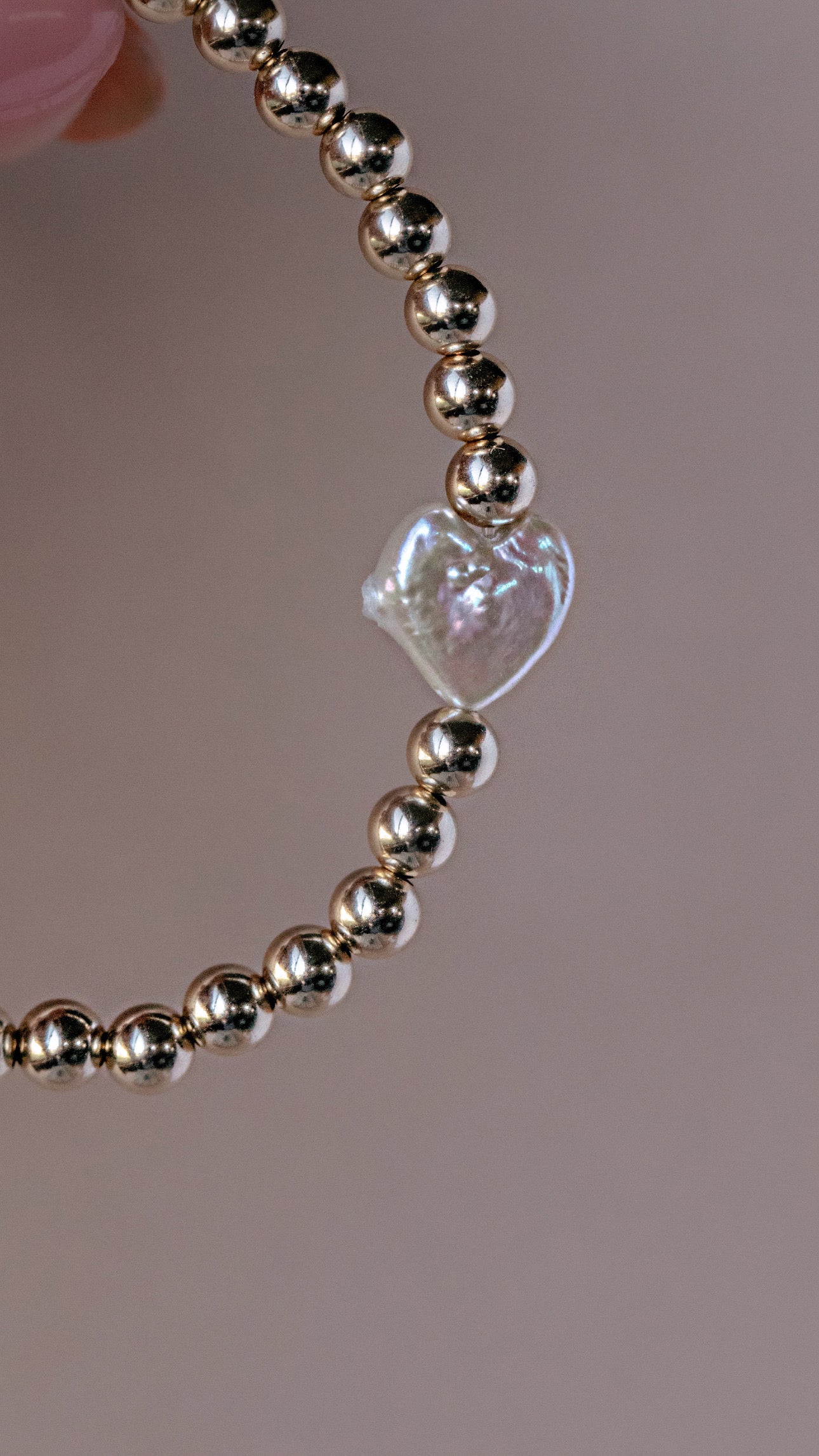 Freshwater Pearl Heart Bracelet