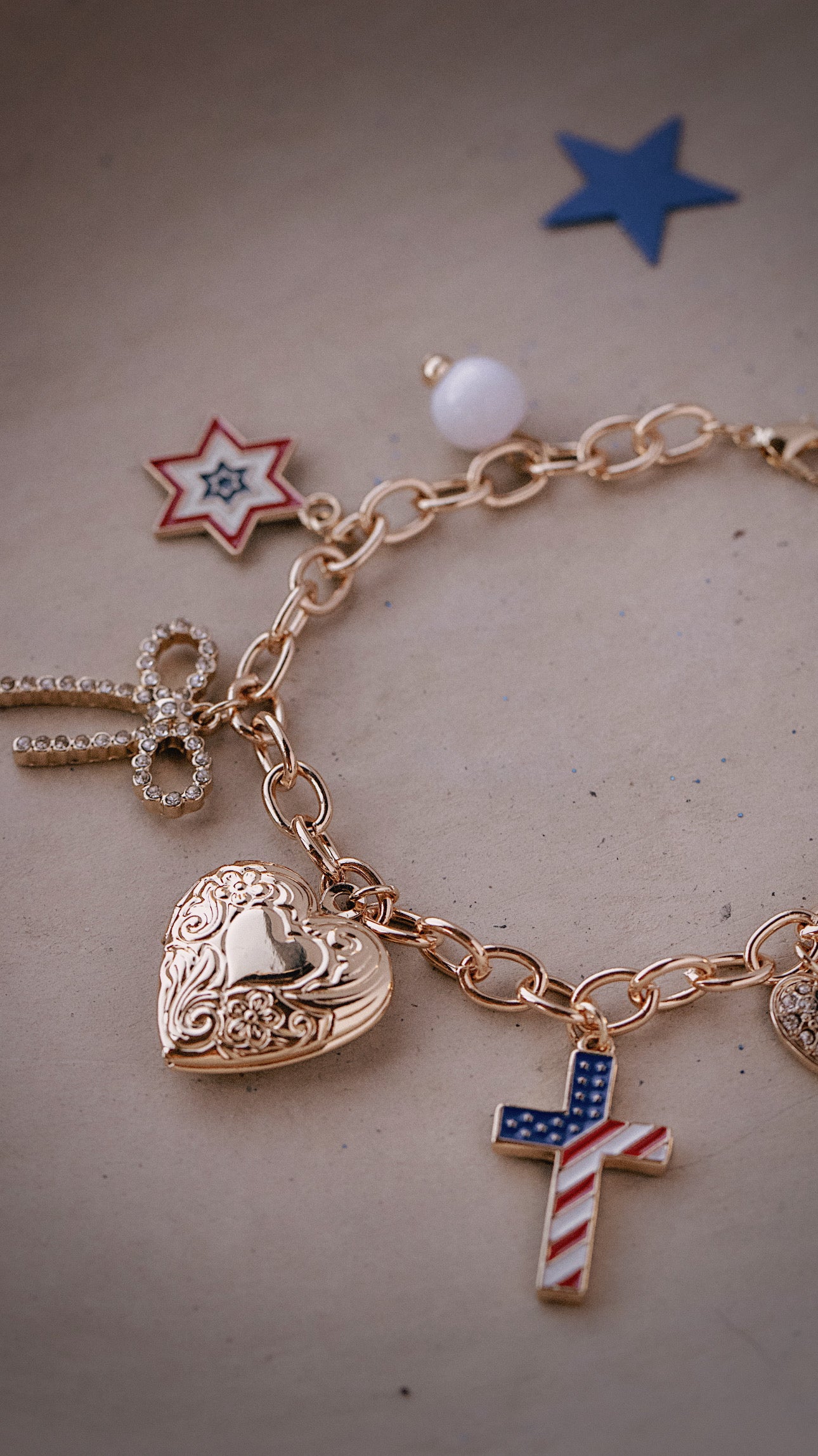 Bless The USA Charm Bracelet