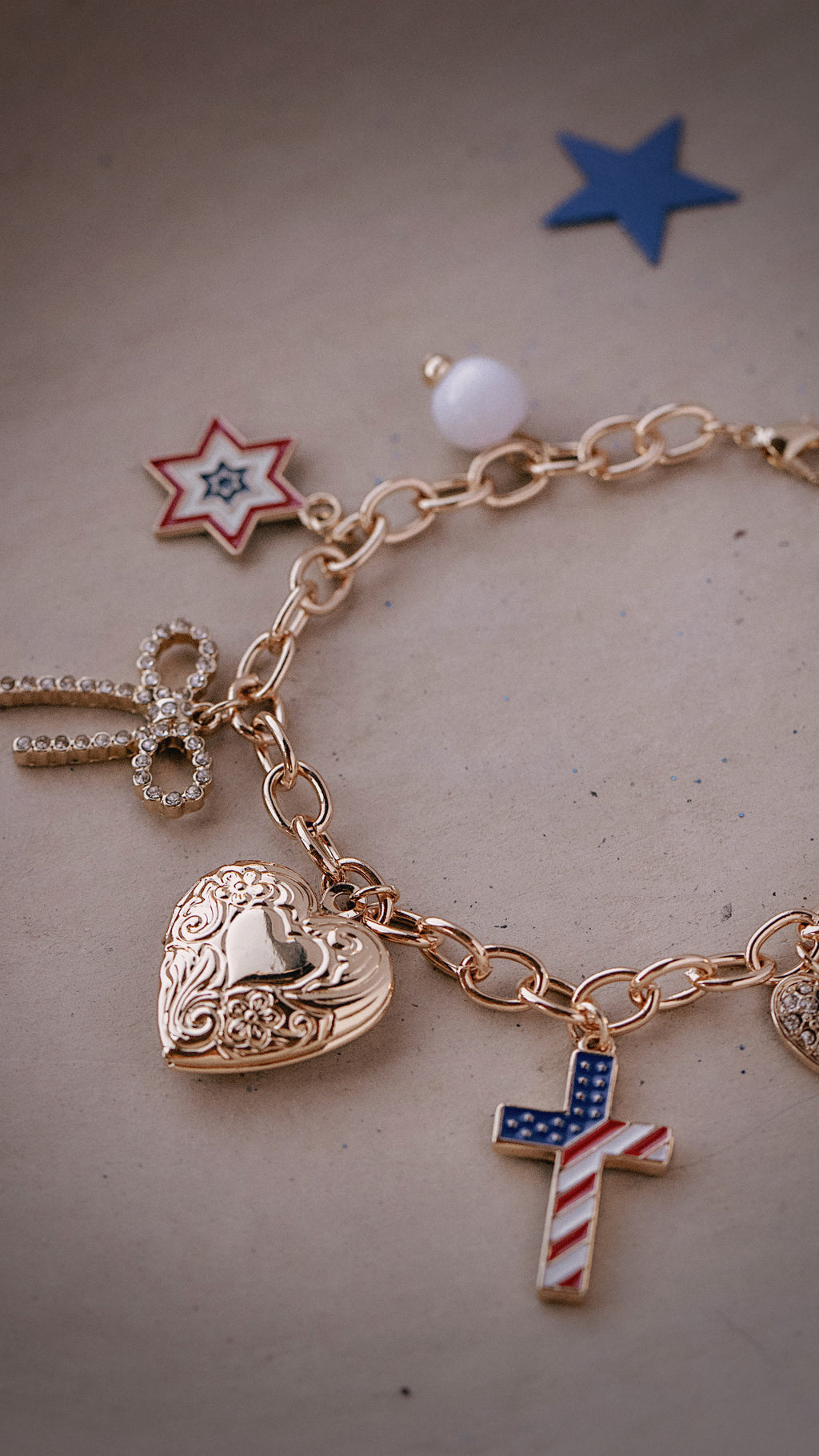 Bless The USA Charm Bracelet
