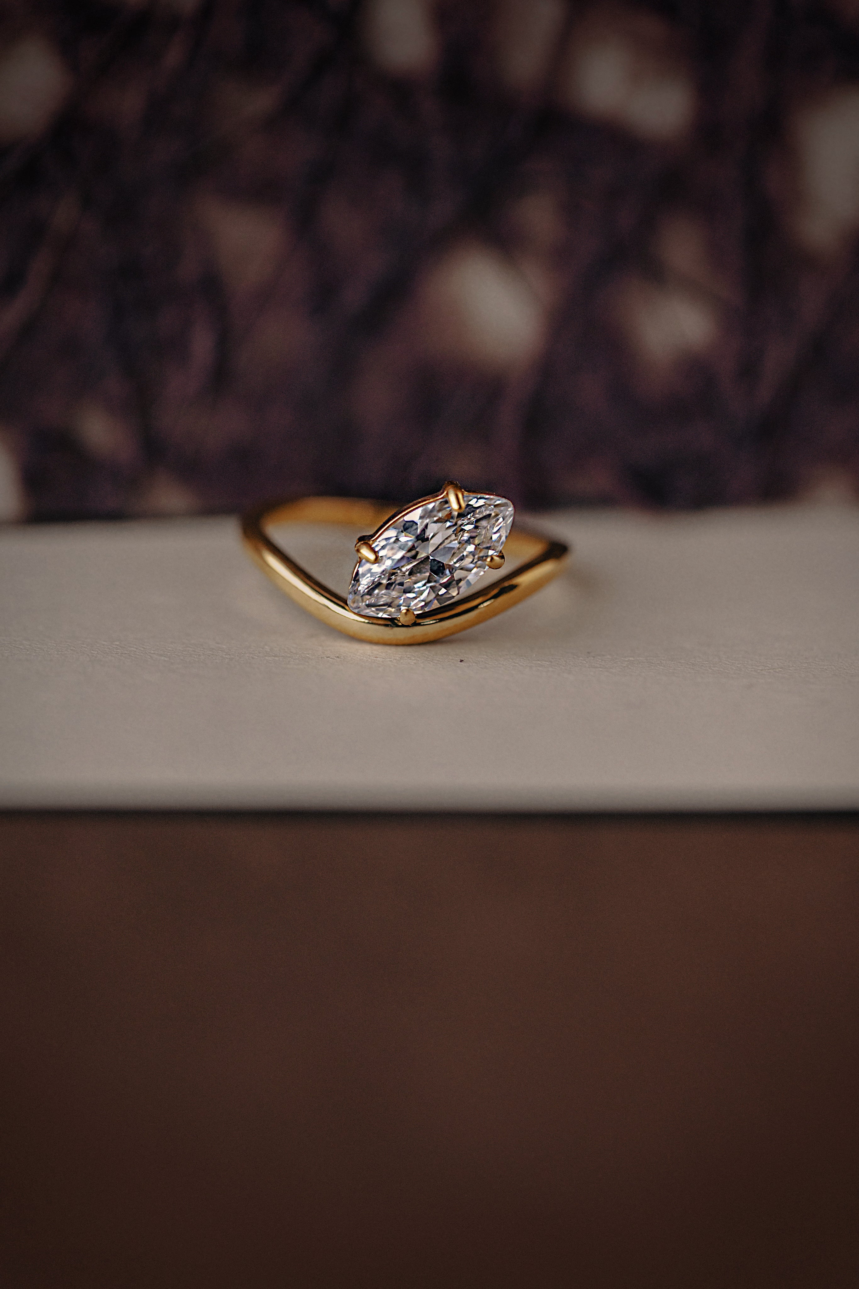 Marquise Curve Ring