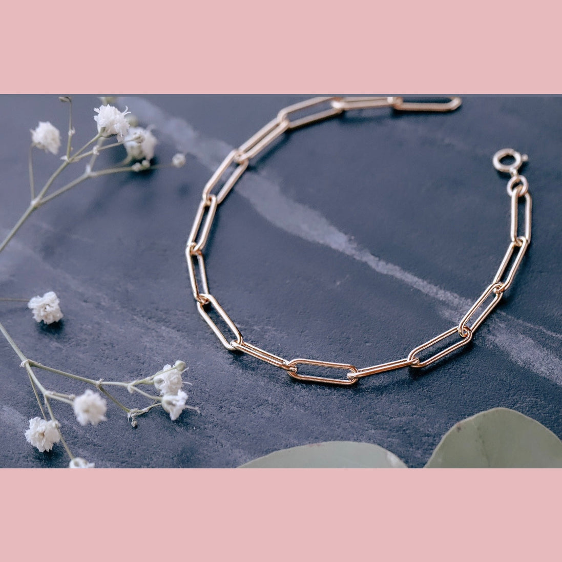 Large Paperclip Chain Bracelet