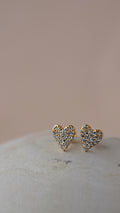 CZ Heart Studs