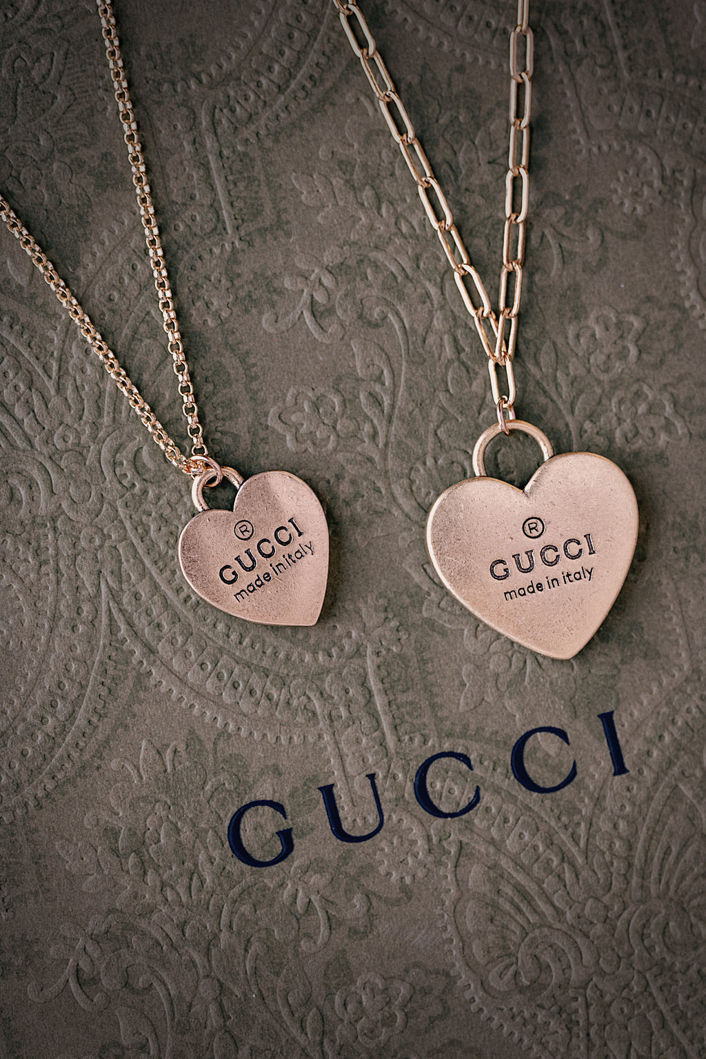 Small Upcycled Gucci Heart Necklace