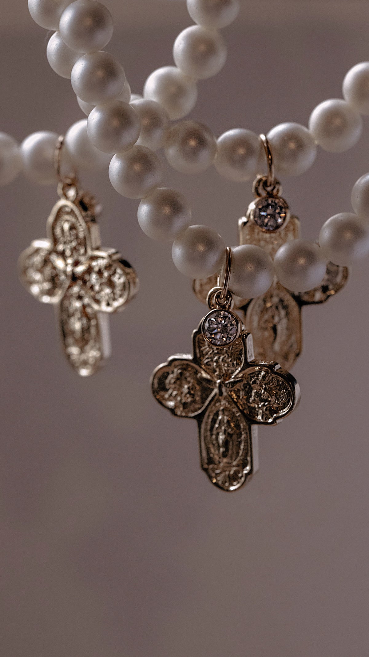 Pearl Cross Bracelet