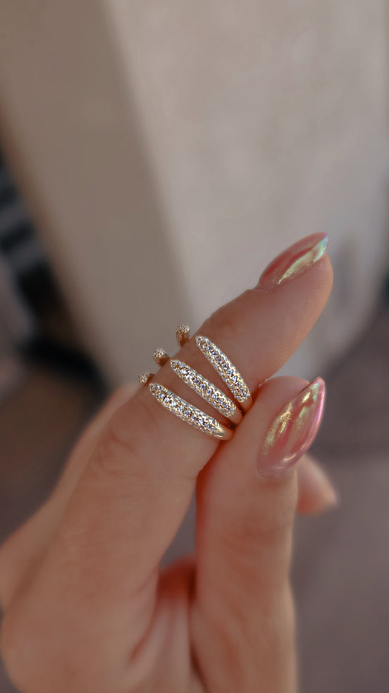 CZ Claw Ring - The Neon Cactus Studio