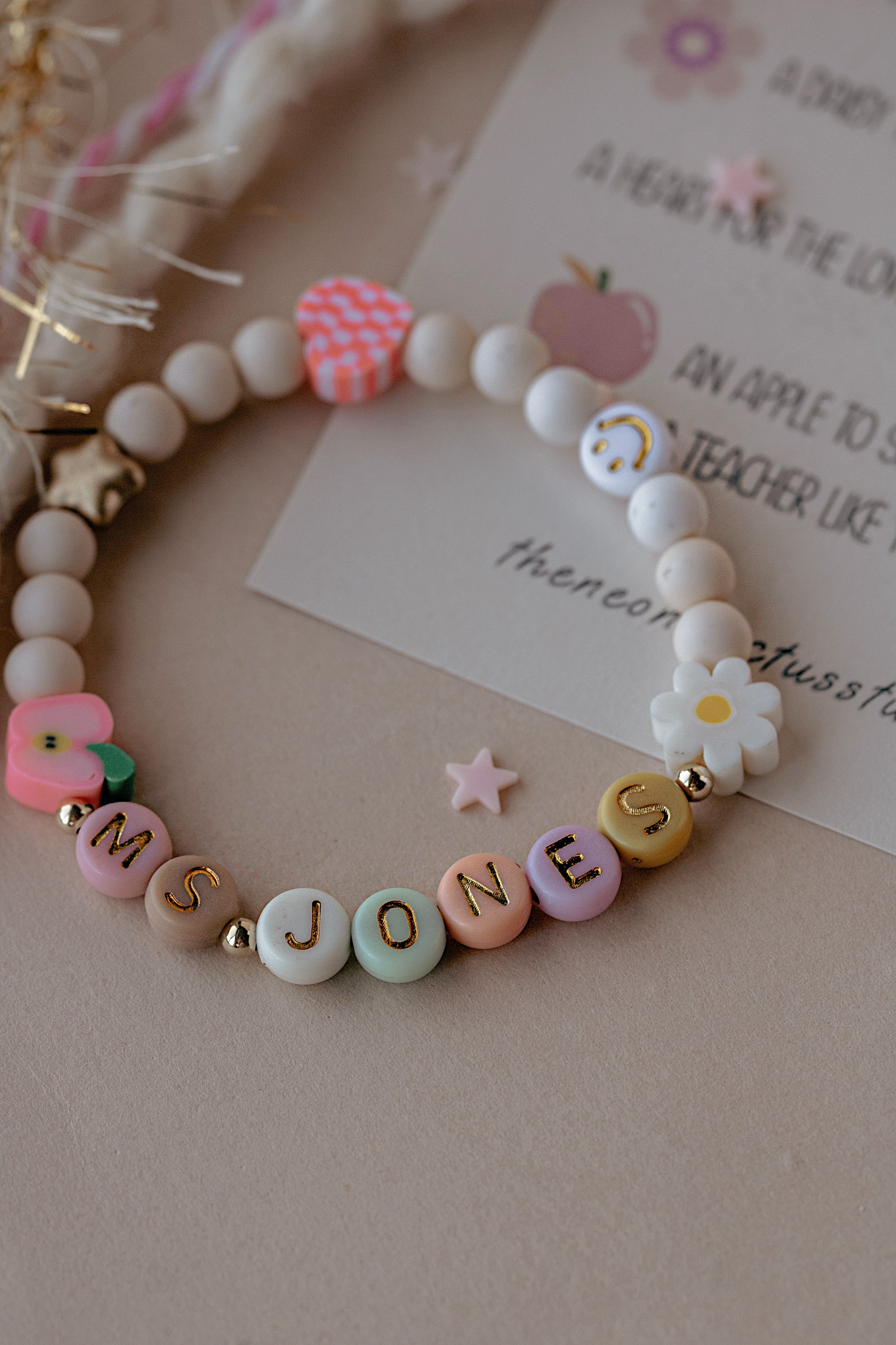 Teacher Appreciation Bracelet - The Neon Cactus Studio